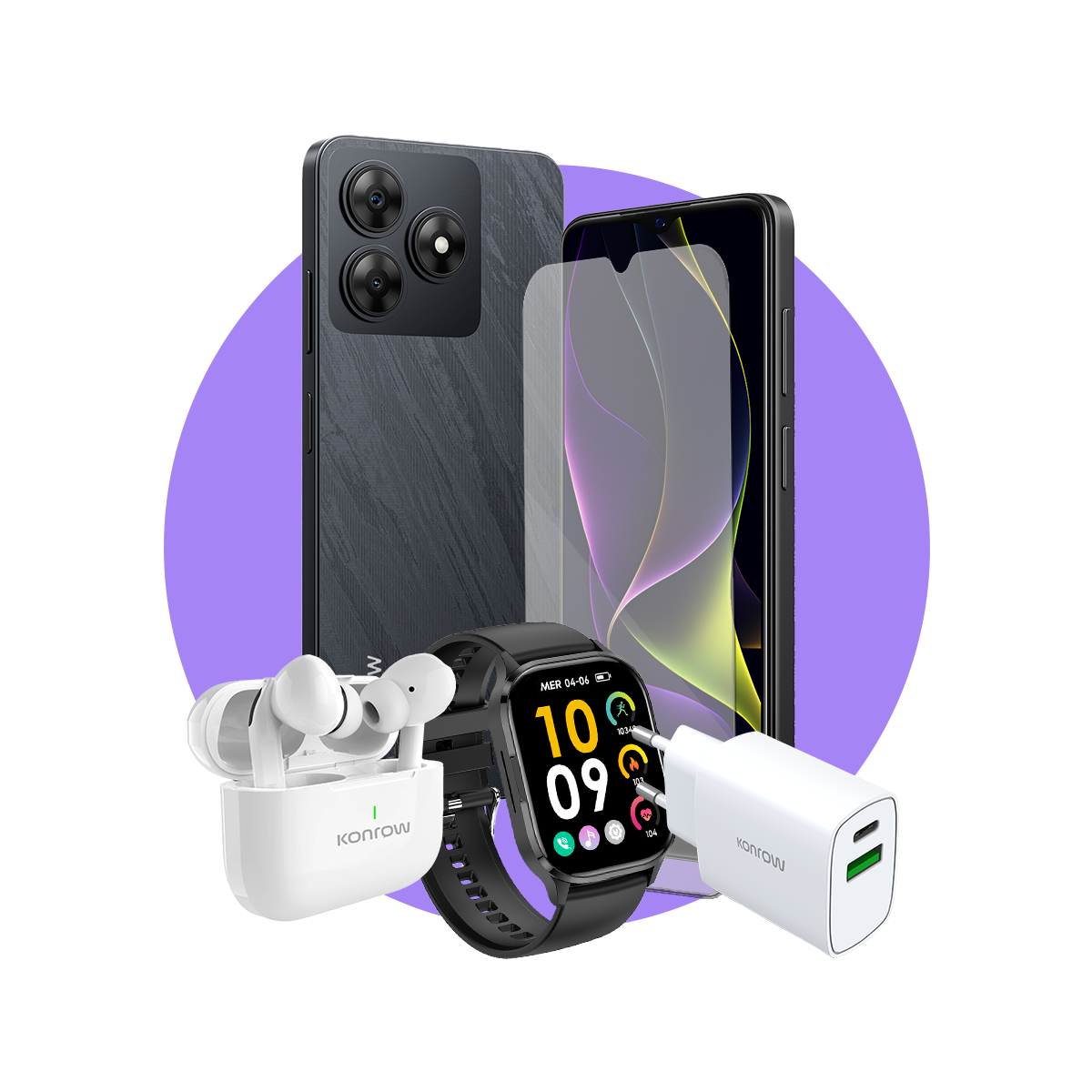 חבילת פרימיום בטוחה (סמארטפון לנוער - אוזניות בלוטות' - שעון חכם - מטען - זכוכית מחוסמת)