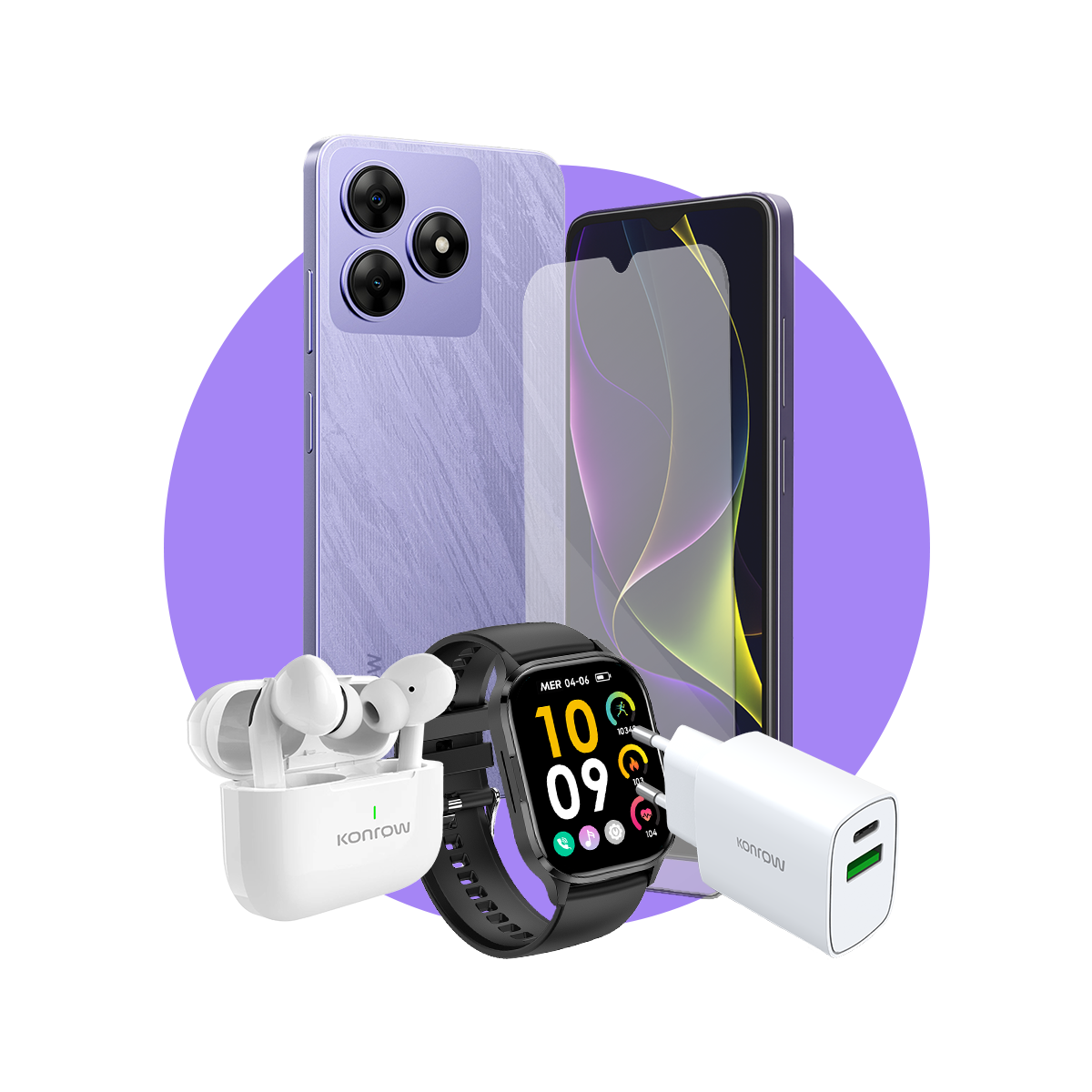 חבילת פרימיום בטוחה (סמארטפון לנוער - אוזניות בלוטות' - שעון חכם - מטען - זכוכית מחוסמת)