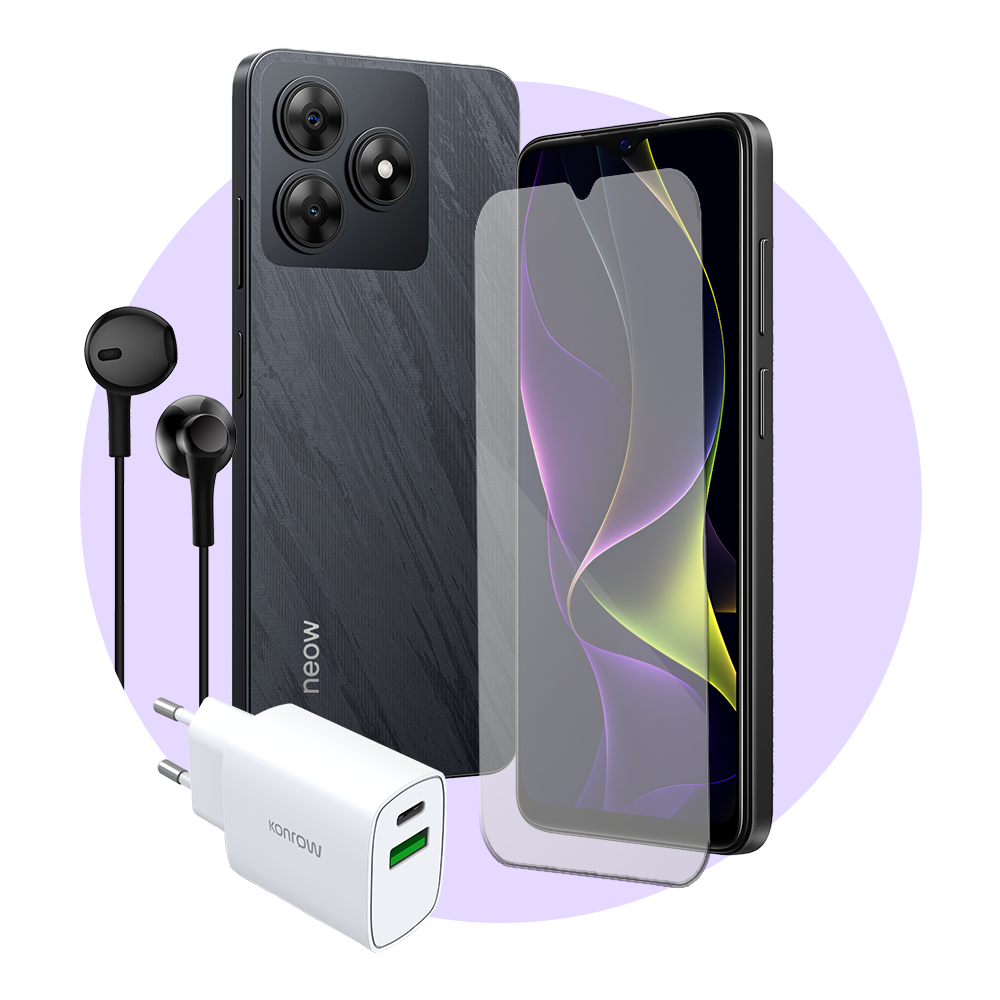 Pack Safe (Smartphone pour ados - écouteurs - verre trempé - chargeur)