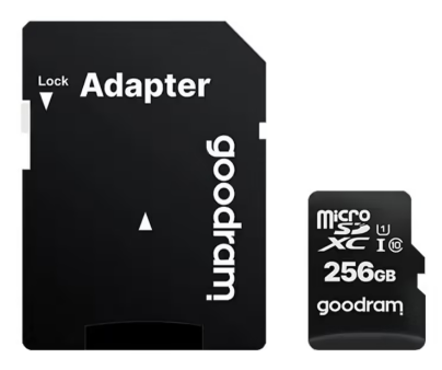 Carte mémoire GoodRam 256Gb (avec adaptateur SD)