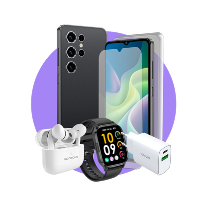 חבילת Safe Plus Premium (סמארטפון לנוער - אוזניות בלוטות' - שעון חכם - מטען - זכוכית מחוסמת - כיסוי סיליקון)