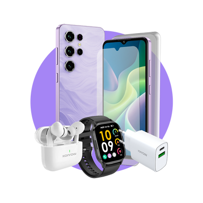 חבילת Safe Plus Premium (סמארטפון לנוער - אוזניות בלוטות' - שעון חכם - מטען - זכוכית מחוסמת - כיסוי סיליקון)