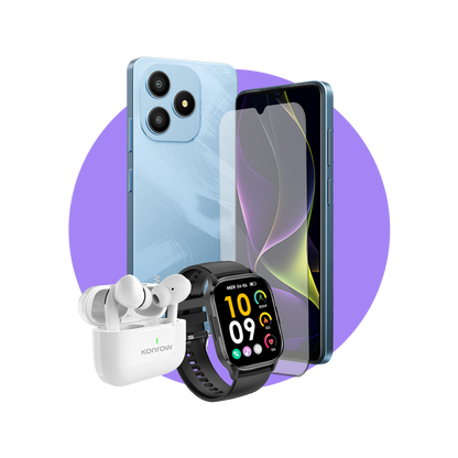 Pack Premium Safe (Smartphone pour ados - écouteurs Bluetooth - montre connectée - verre trempé)