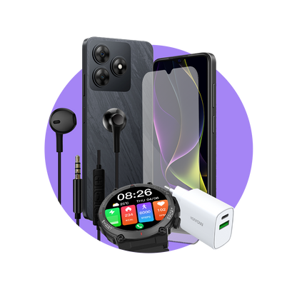 Pack Premium Safe (Smartphone para adolescentes - auriculares - reloj conectado - cargador - cristal templado)