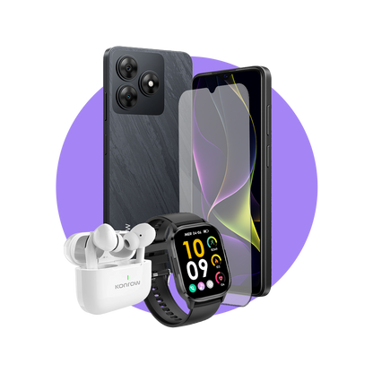 Pack Premium Safe (Smartphone pour ados - écouteurs Bluetooth - montre connectée - verre trempé)