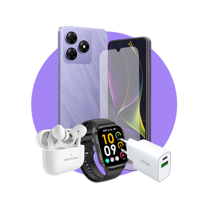 חבילת פרימיום בטוחה (סמארטפון לנוער - אוזניות בלוטות' - שעון חכם - מטען - זכוכית מחוסמת)