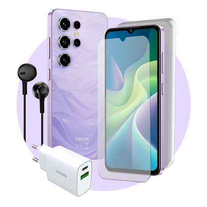 Pack Safe Plus (Smartphone pour ados - écouteurs - verre trempé - chargeur - coque en silicone)