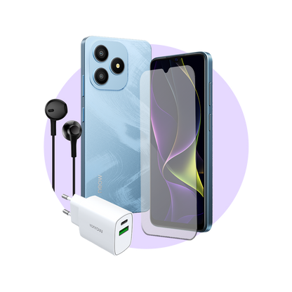 Pack Safe (Smartphone pour ados - écouteurs - verre trempé - chargeur)