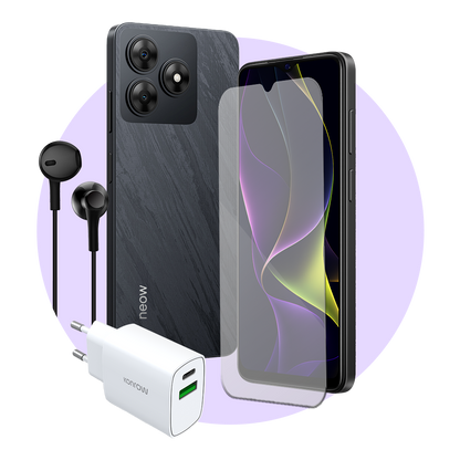 Pack Safe (Smartphone pour ados - écouteurs - verre trempé - chargeur)