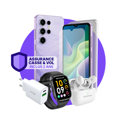 חבילת ULTIMA Safe Plus (סמארטפון לנוער - אוזניות בלוטות' - שעון חכם - מטען - זכוכית מחוסמת - ביטוח כלול)