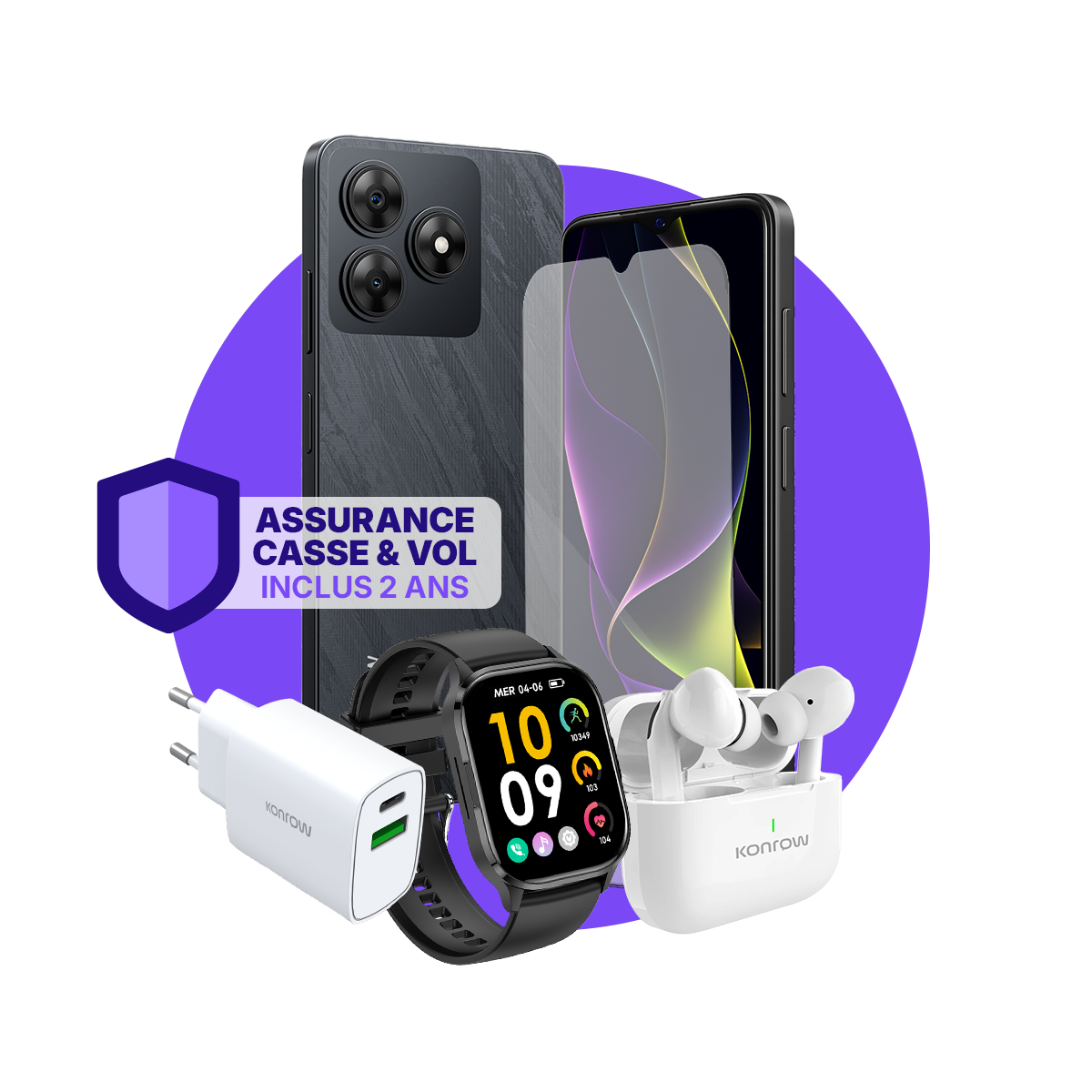 חבילת ULTIMA Safe (סמארטפון לנוער - אוזניות בלוטות' - שעון חכם - מטען - זכוכית מחוסמת - ביטוח כלול)