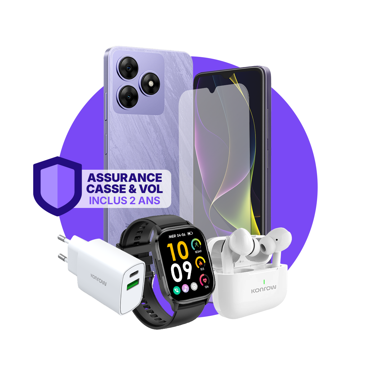 חבילת ULTIMA Safe (סמארטפון לנוער - אוזניות בלוטות' - שעון חכם - מטען - זכוכית מחוסמת - ביטוח כלול)