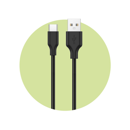 כבל ניילון קלוע USB ל-Type-C