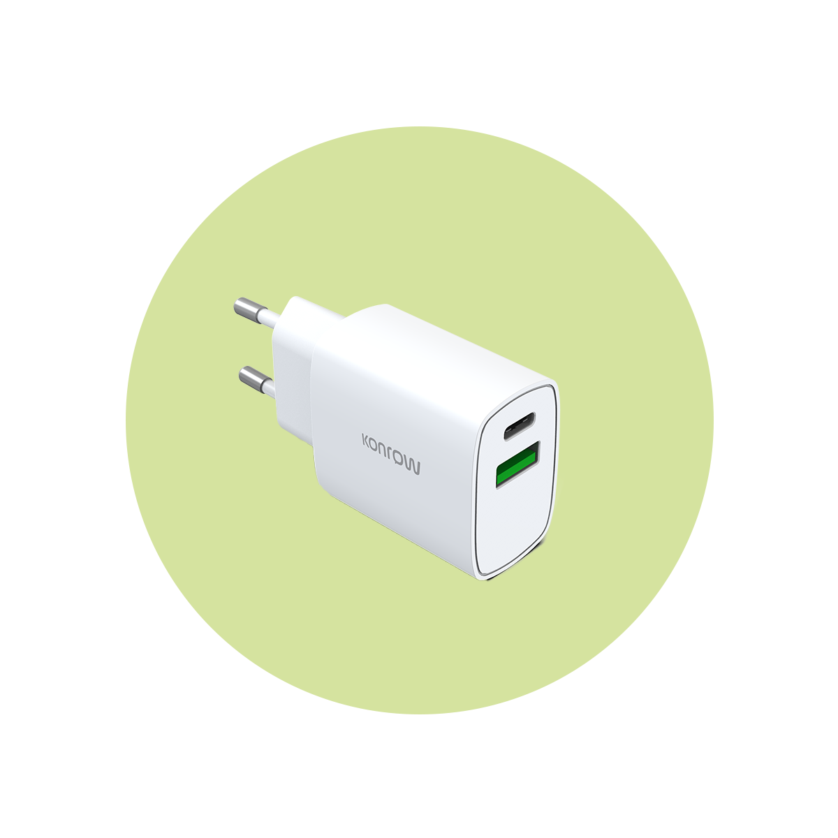 Carregador de adaptador duplo - USB A + USB C