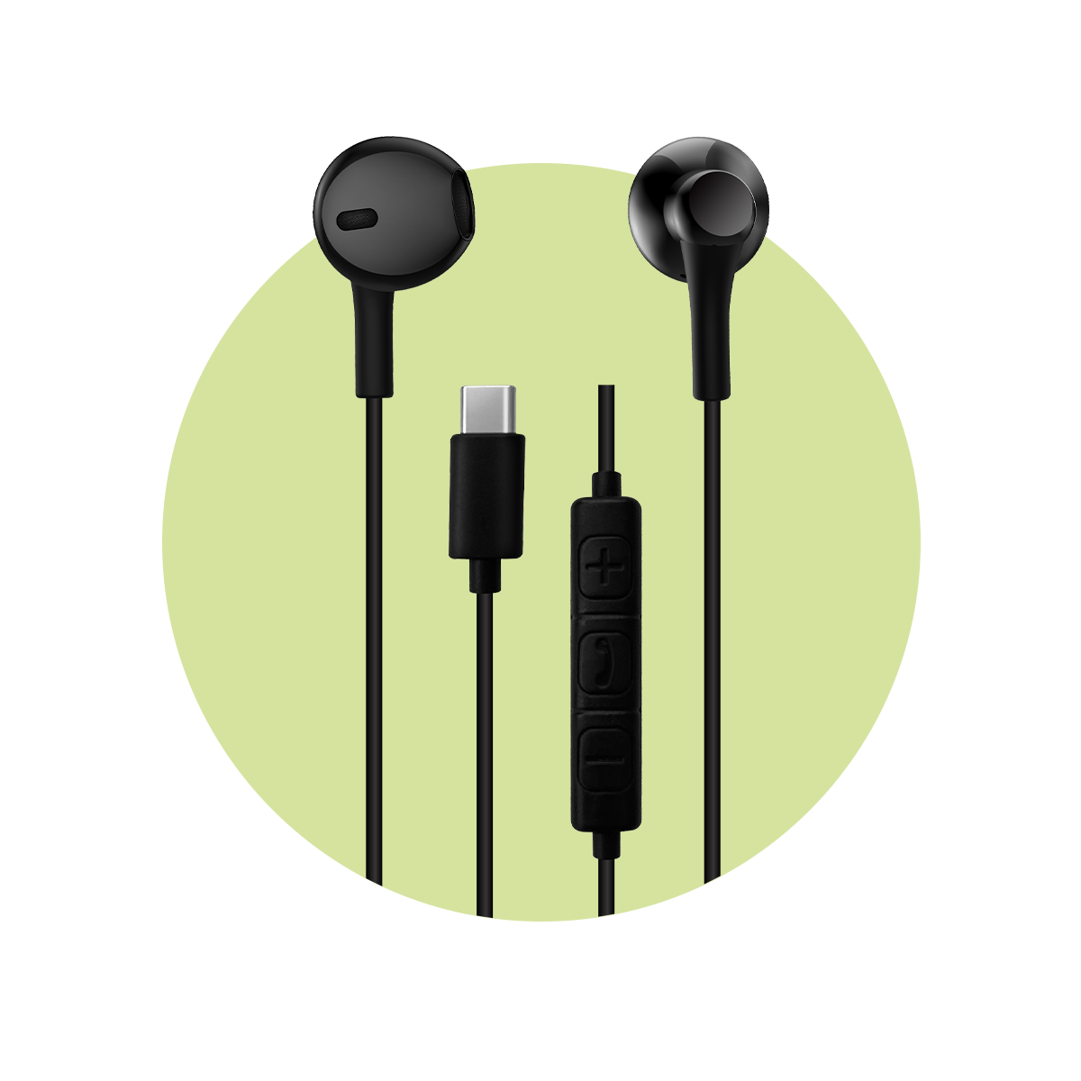 Auscultadores com fios tipo C para crianças